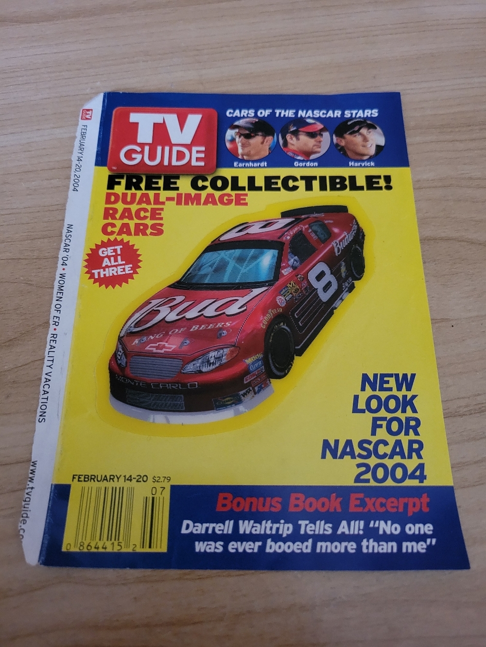 TV Guide Dale Earnhardt Jr. Holographic NASCAR Magnet